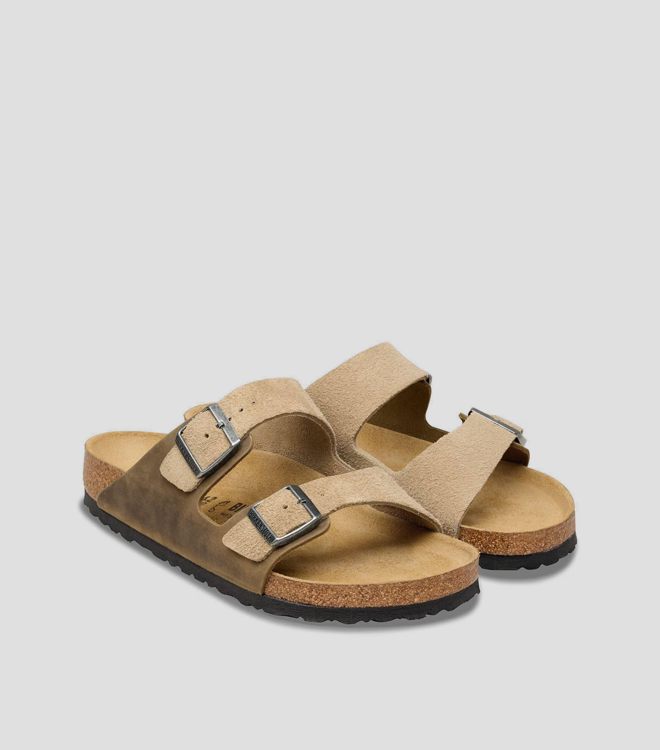 Sandalias planas en piel Arizona Hombre